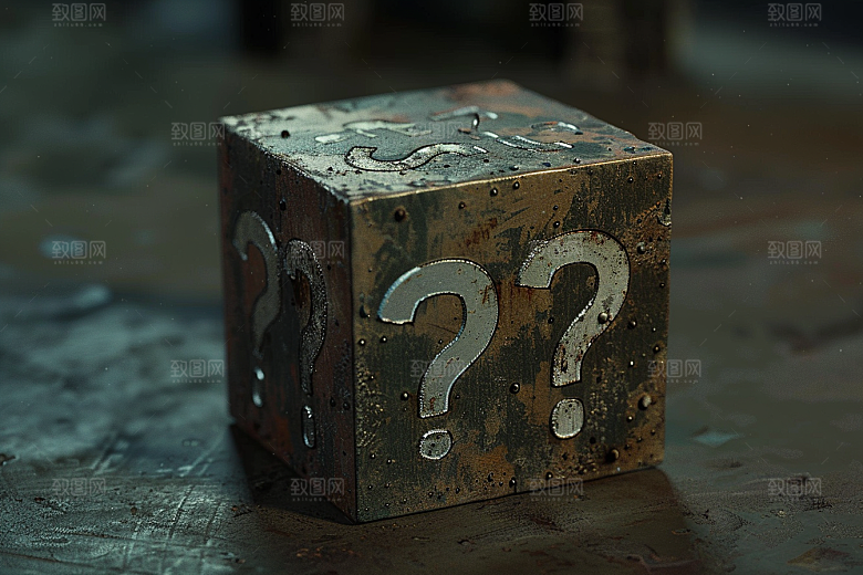问号盒子质感盲盒模型