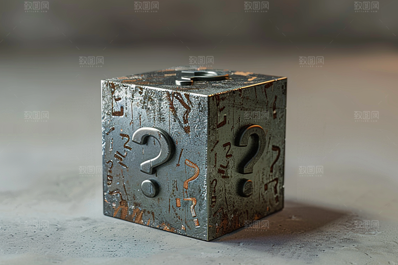 问号盒子质感高清模型