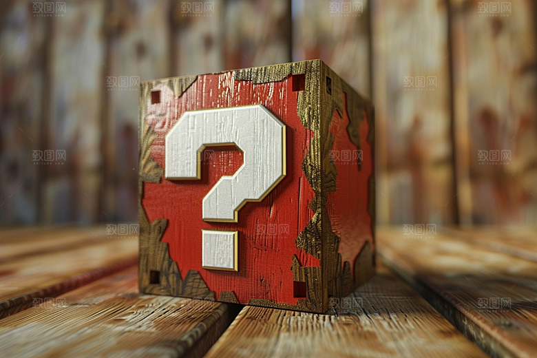 问号盲盒立体游戏模型