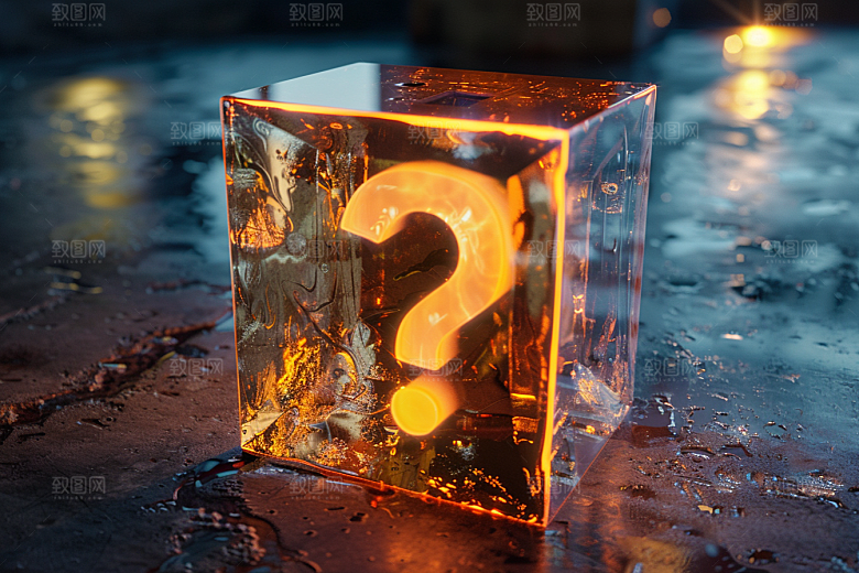 问号盲盒质感金币盒子模型