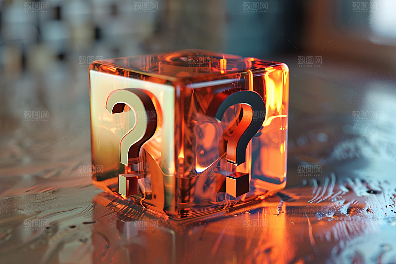 问号盲盒质感3D模型
