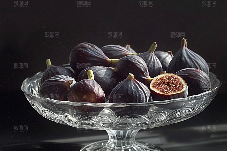 无花果糖包子高清摄影图