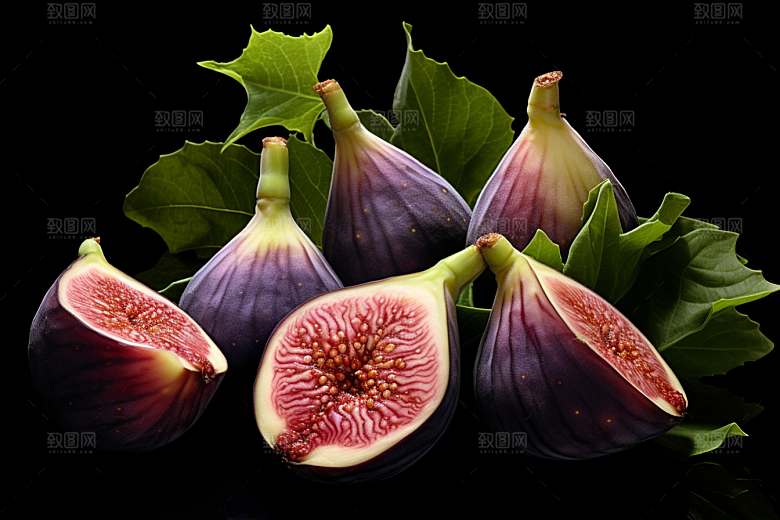无花果清甜美食摄影图
