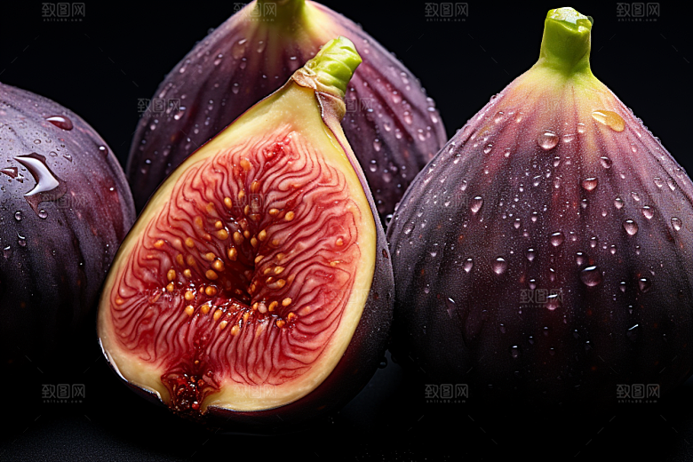 无花果水果美食摄影图