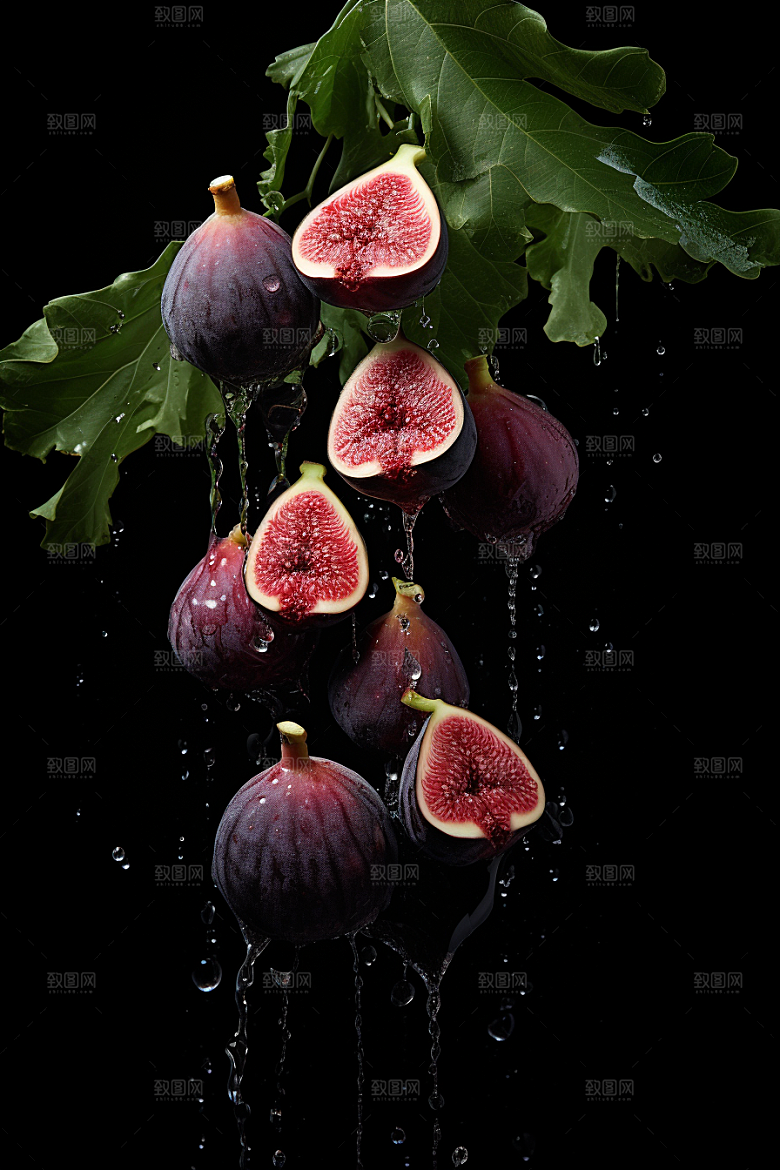 无花果自然美食摄影图