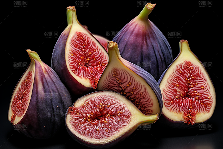 无花果果实美食摄影图
