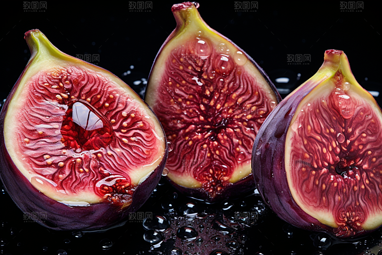 无花果自然糖包子摄影图