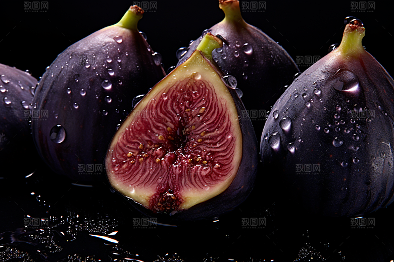 无花果清甜美食摄影图