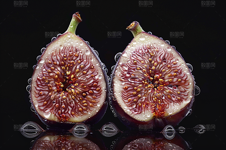 无花果果实美食摄影图