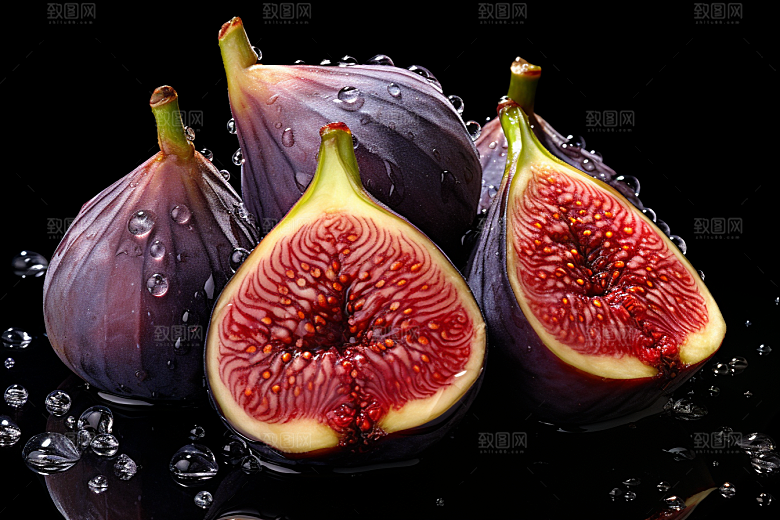 无花果高清糖包子摄影图