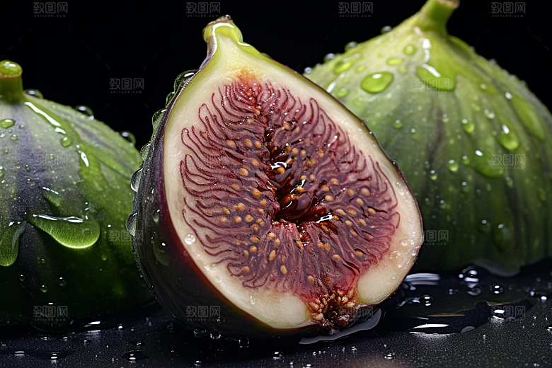 无花果水果美食摄影图