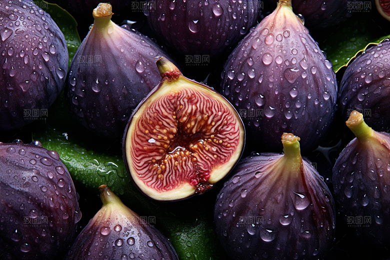 无花果自然糖包子摄影图