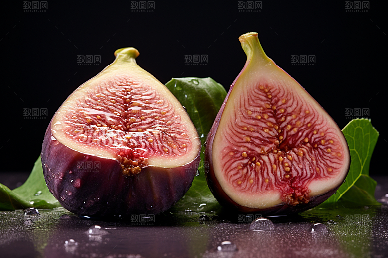 无花果自然糖包子摄影图