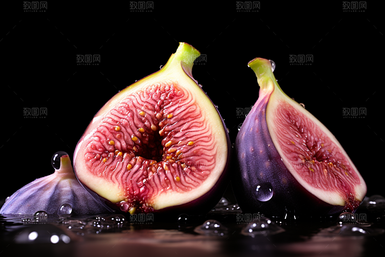 无花果水果美食摄影图