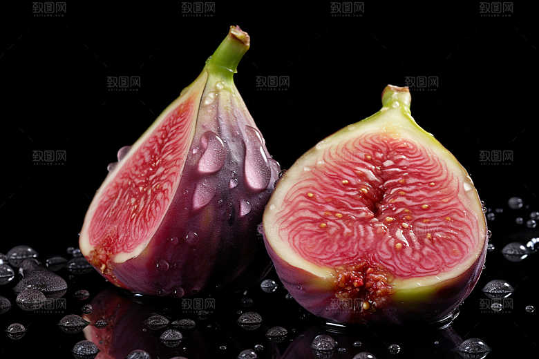 无花果美食糖包子摄影图