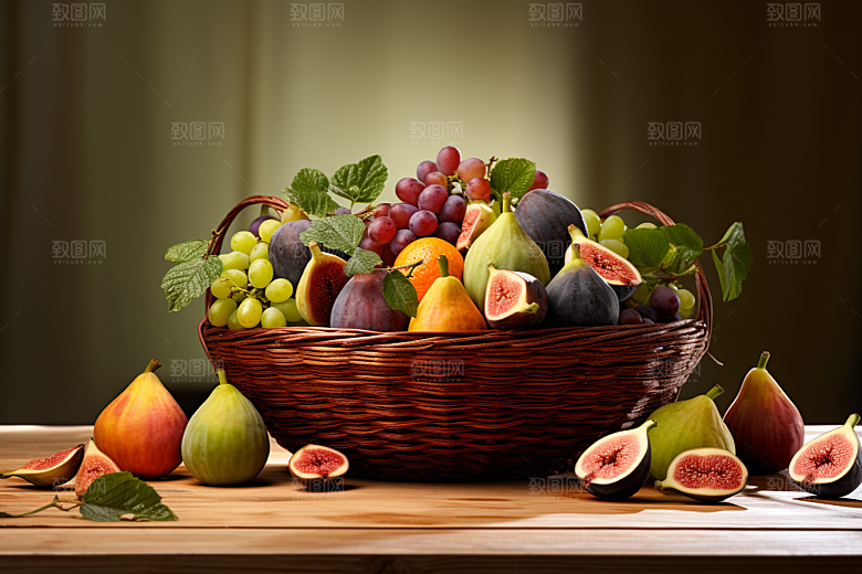 无花果美食美味摄影图