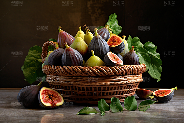 无花果高清美食摄影图