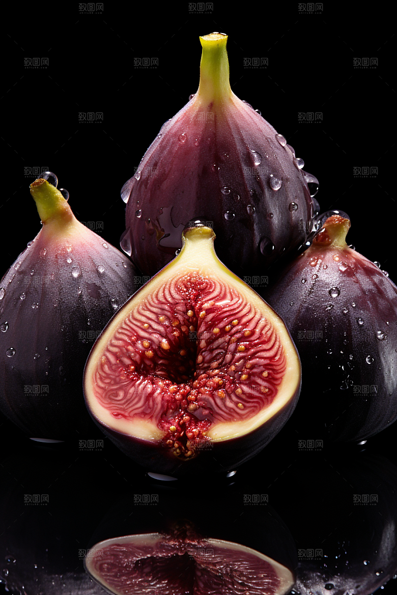 无花果美食清甜摄影图