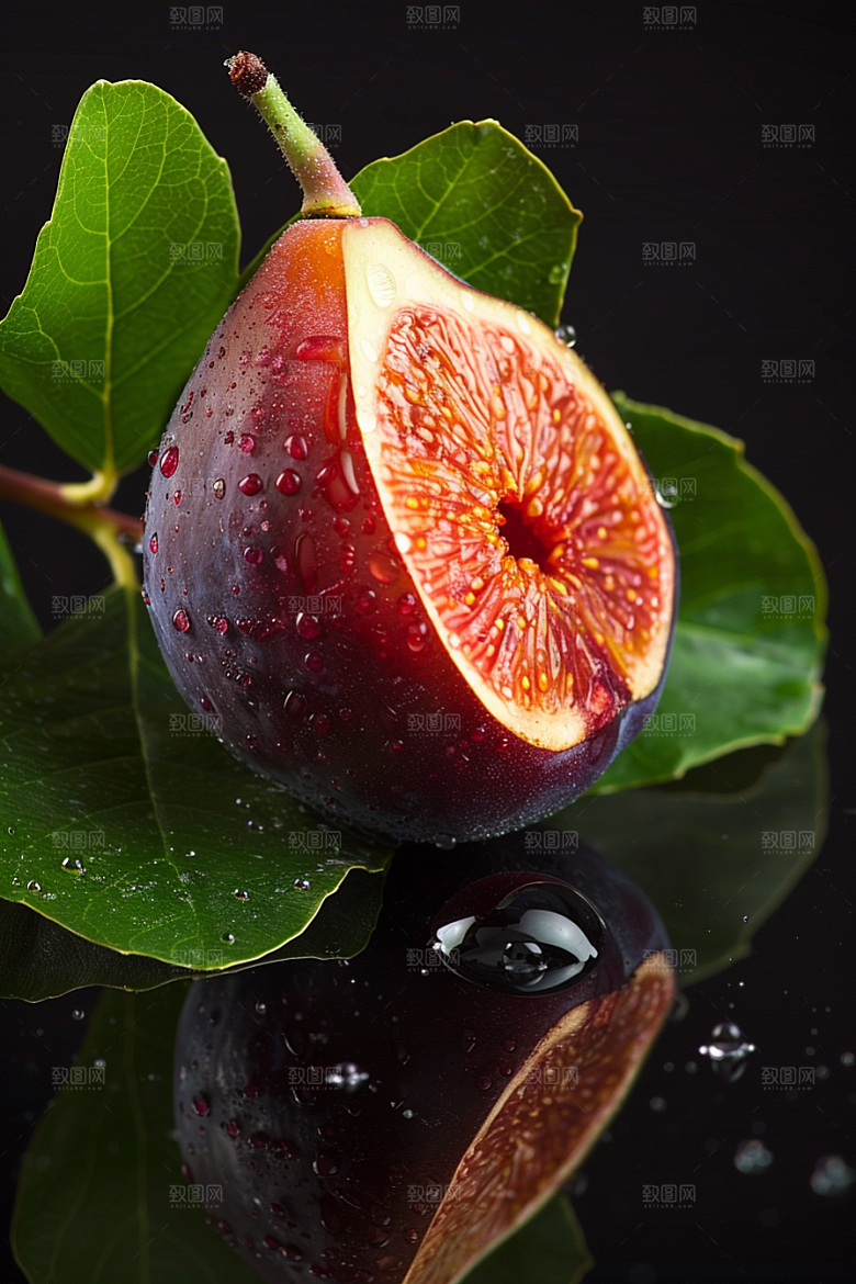 无花果清甜美食摄影图
