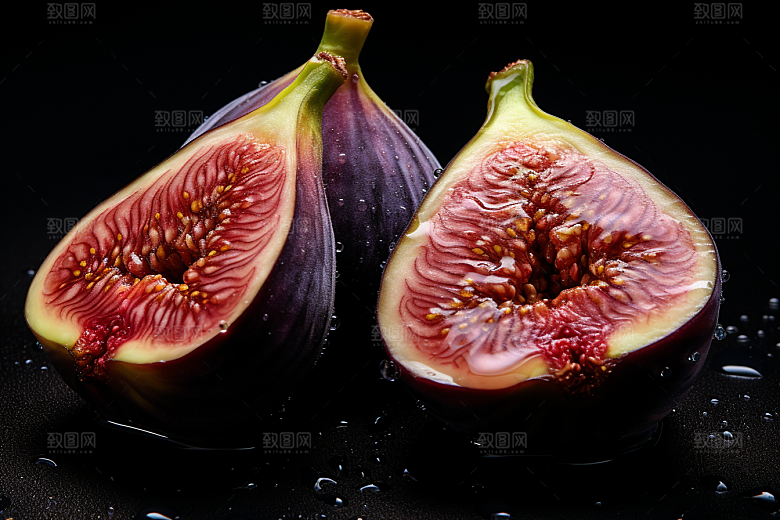 无花果糖包子美食摄影图