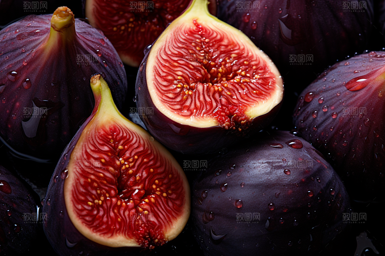 无花果糖包子美食摄影图