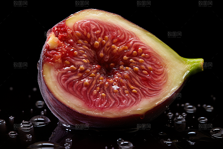 无花果糖包子美味摄影图