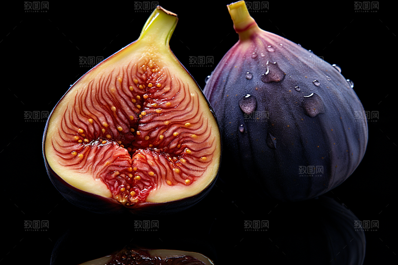 无花果果实美食摄影图