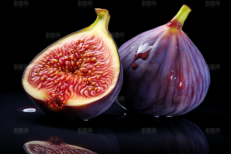 无花果水果美食摄影图