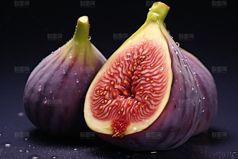 无花果糖包子自然摄影图