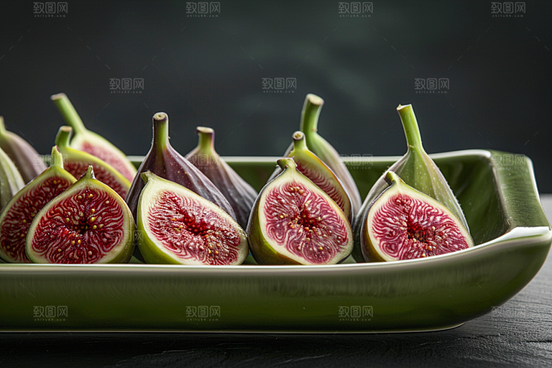 无花果清甜水果摄影图