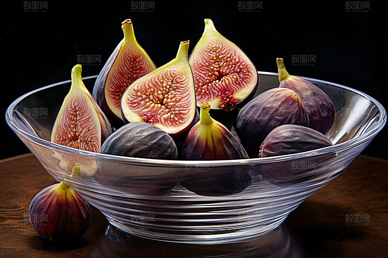 无花果水果美食摄影图