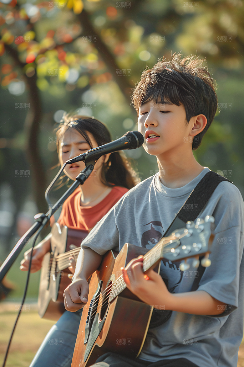 年轻人肖像少年摄影图