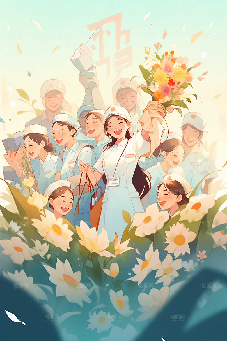 扁平风工人肖像卡通休闲插画