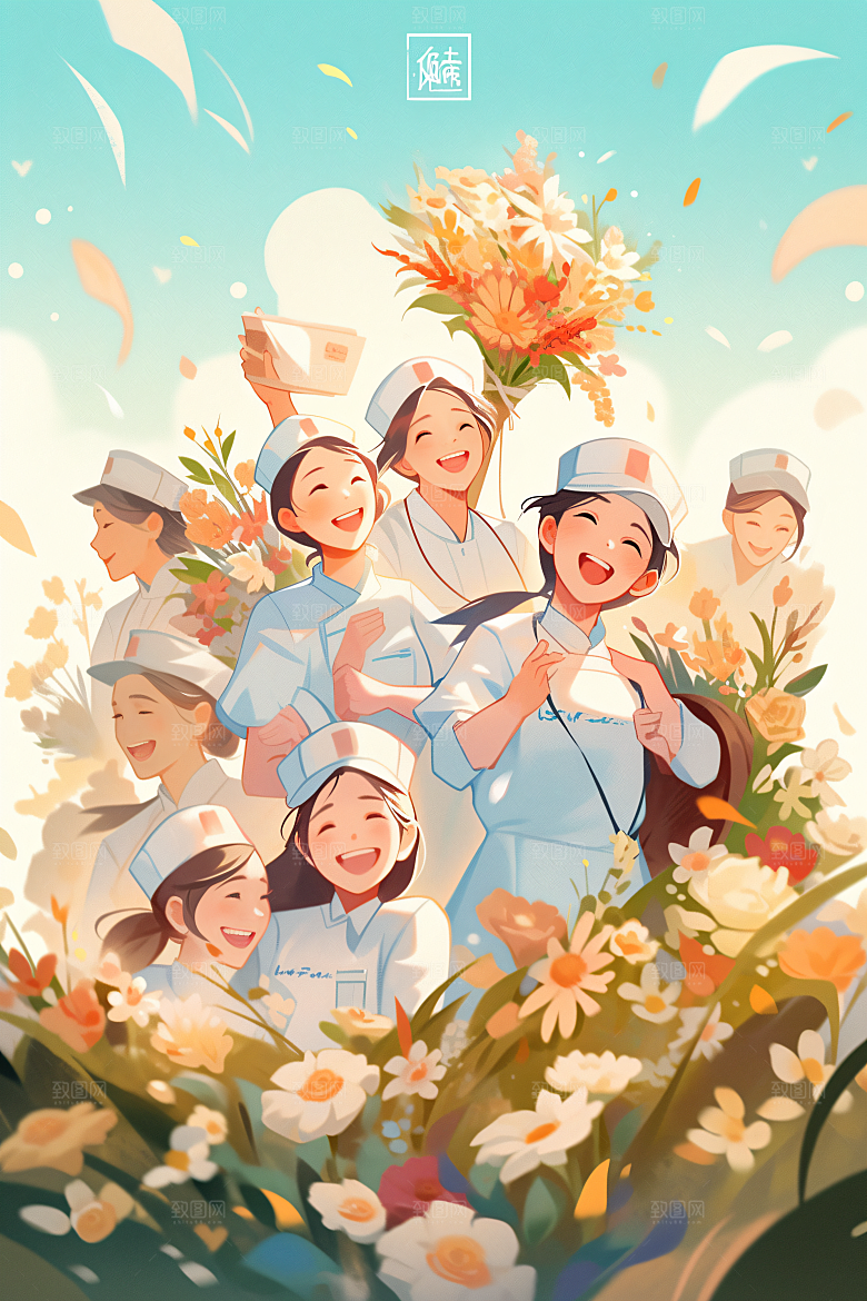 扁平风工人肖像卡通工作插画
