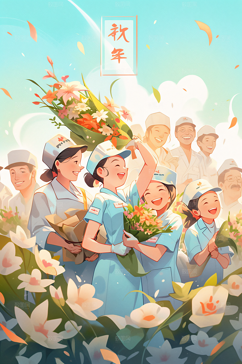 扁平风工人肖像卡通致敬劳动者插画