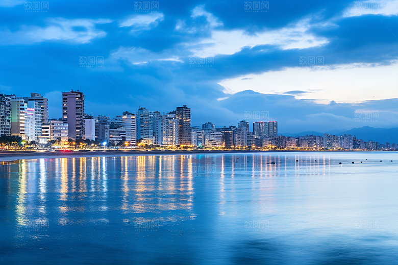 厦门风光唯美海边城市摄影图