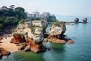 厦门风光环境海边城市摄影图