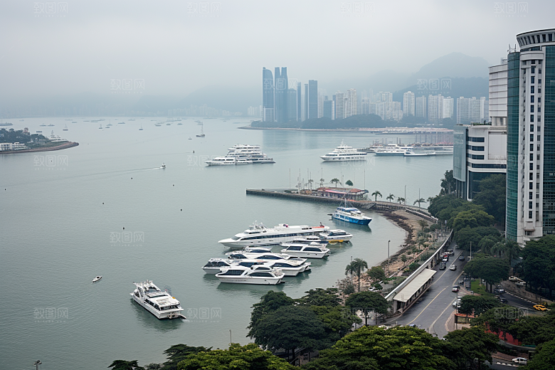 厦门旅游城市海边摄影图