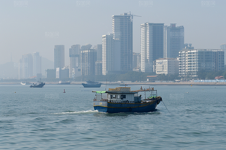 厦门旅游海边城市风光摄影图