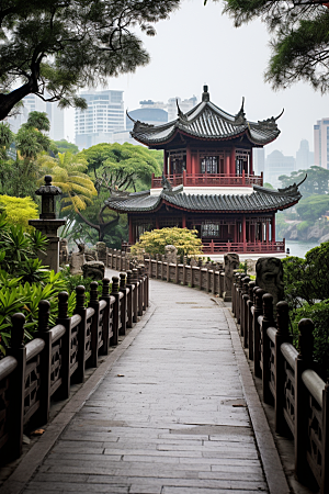 厦门旅游都市漫步海边城市摄影图