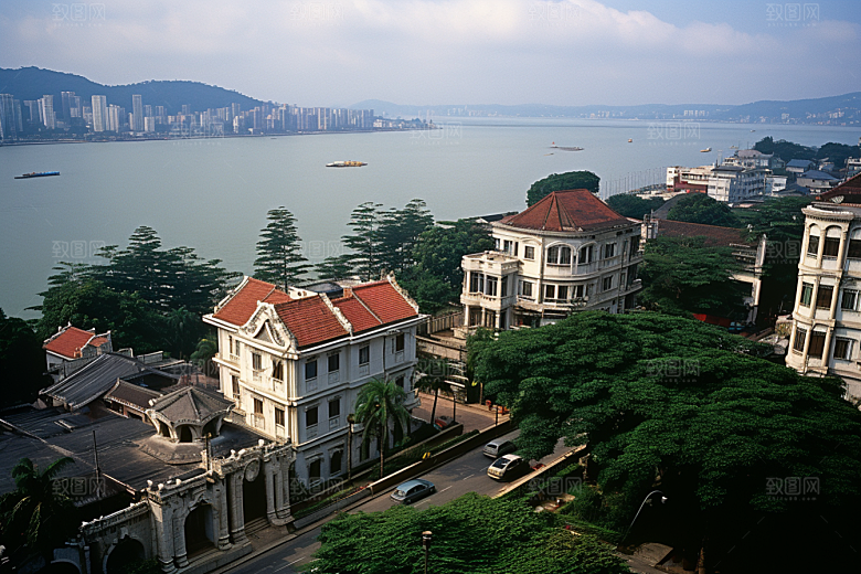 厦门旅游风光海边城市摄影图