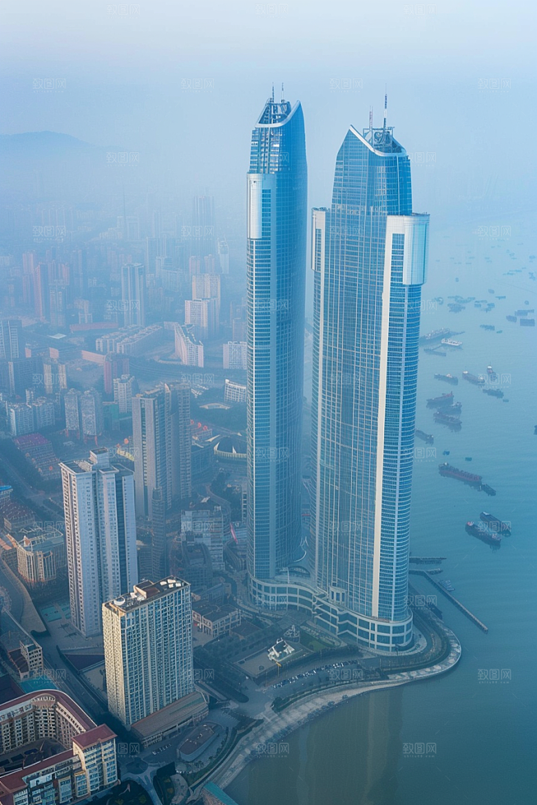 厦门旅游海边城市目的地摄影图