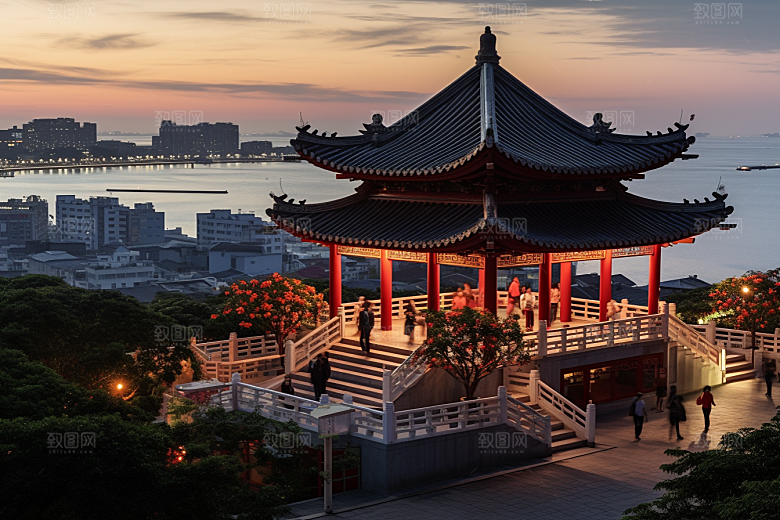 厦门旅游citywalk地标摄影图