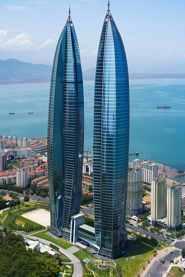 厦门旅游国内游海边城市摄影图