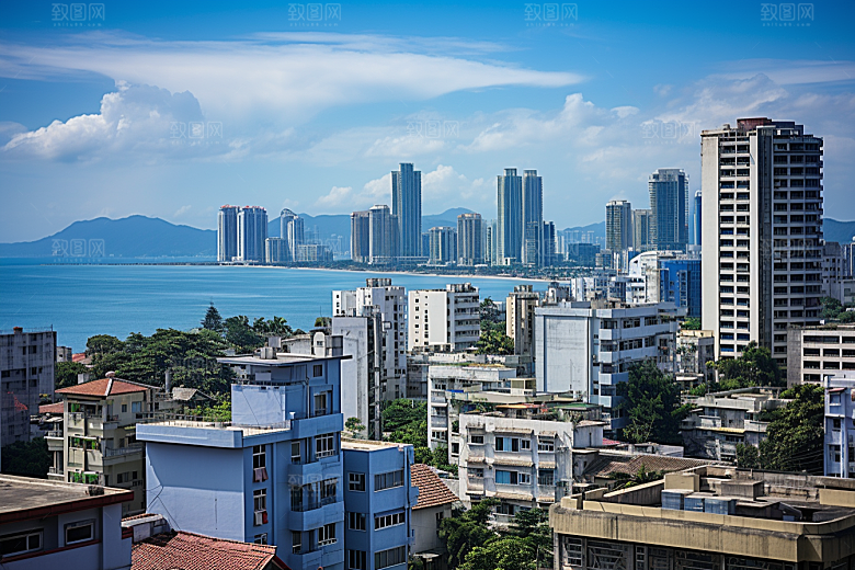 厦门旅游海边城市城市摄影图