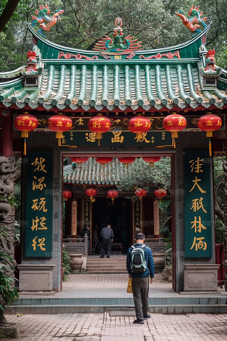 厦门旅游国内游都市漫步摄影图