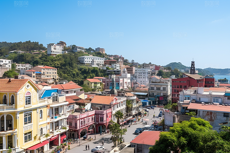 厦门旅游海边城市城市摄影图