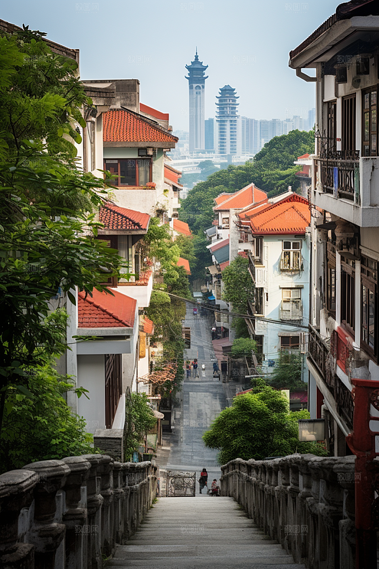 厦门旅游城市景色摄影图