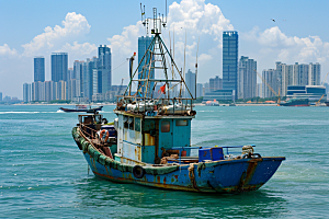 厦门旅游海边城市地标摄影图