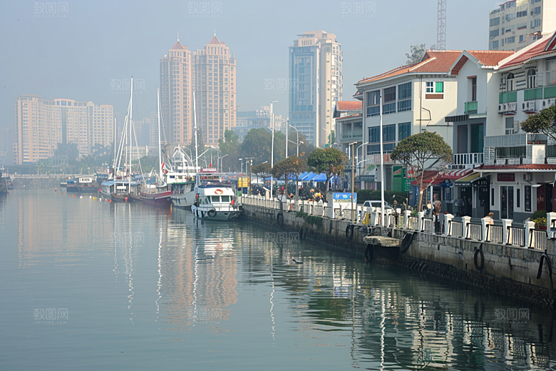 厦门旅游都市漫步citywalk摄影图